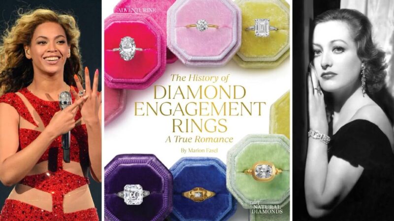 The History of Diamond Engagement Rings Explored in New Book by Marion Fasel the history of diamond engagement rings a true romance book cover